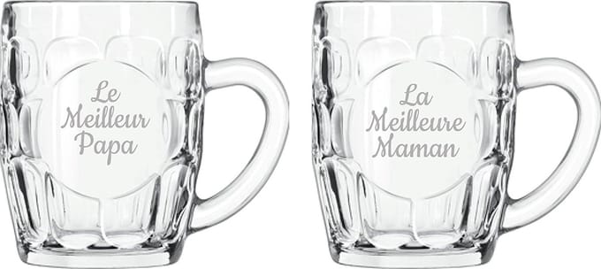 Bierpul gegraveerd - 55cl - Le Meilleur Papa & La Meilleure Maman