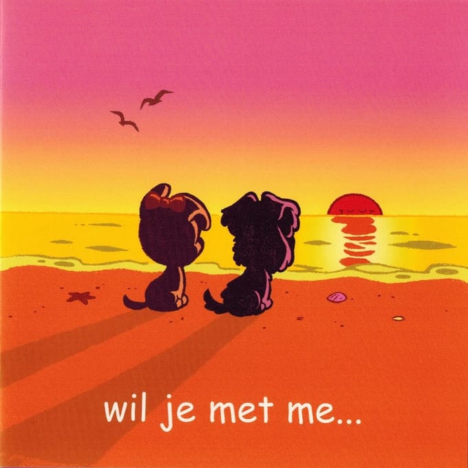 Woezel & Pip Wenskaart: wil je met me