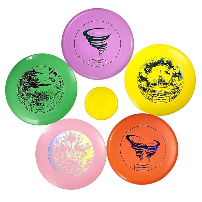 Disc Golf Set, 5 STUKS Beginners Vliegende Schijven, Disc Golf Startset voor Volledige Lichaamskrachttraining, met Putter, Mid-Range, Driver, Mini Marker, PDGA