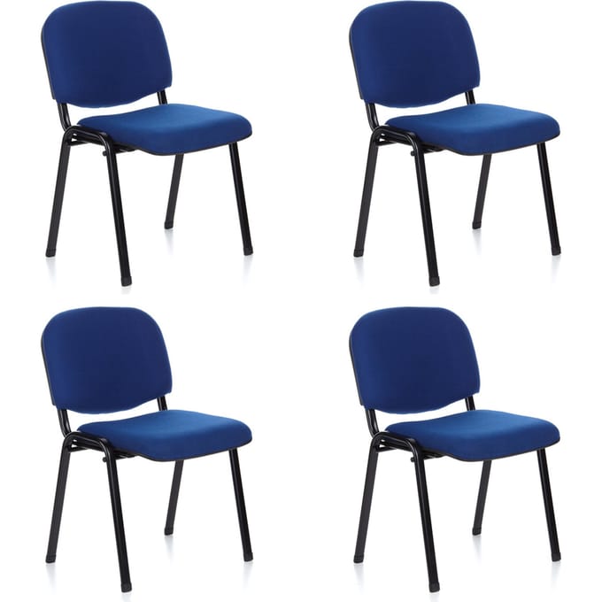 Vergaderstoel XT 600 4 Pack blauw/ zwart hjh OFFICE