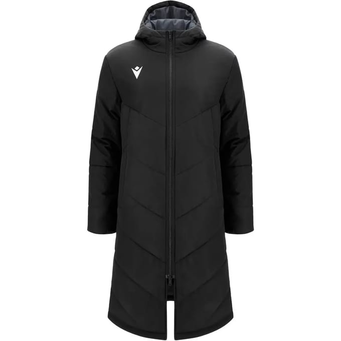 Macron Northland Long Coach Jacket Heren - Zwart | Maat: M