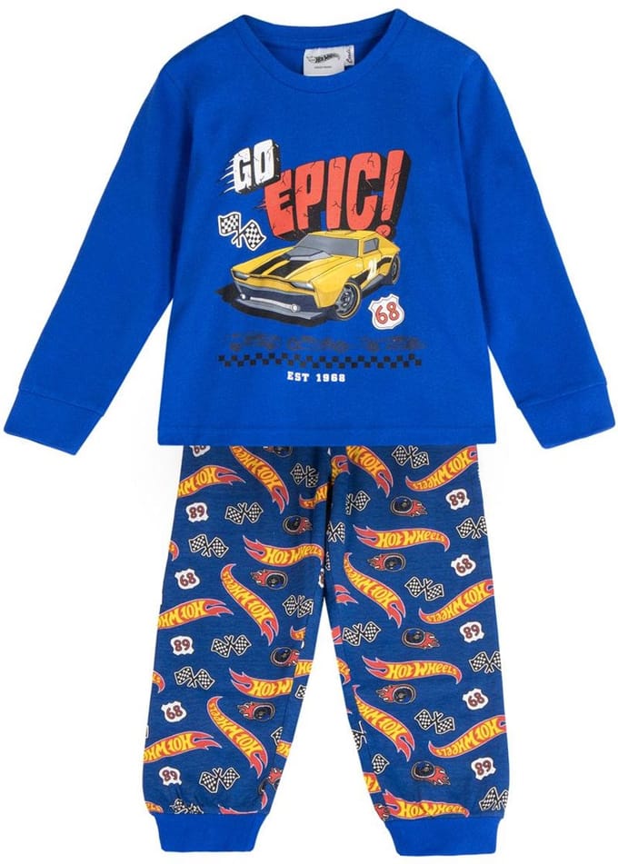 Hot Wheels Pyjama Jongens – Officiële Kinderpyjama met Auto Print – Comfortabel
