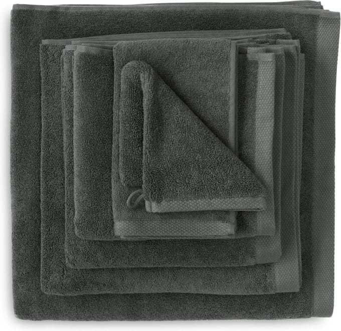 Heckett & Lane 3 stuks Premium Gastendoek 30 x 50 cm Classic Anthracite