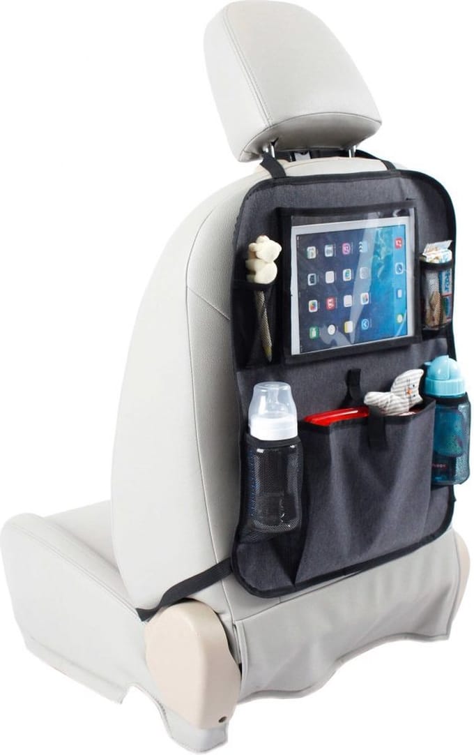 BabyDan De Luxe Autostoel Organizer Voor Tablet - Grijs