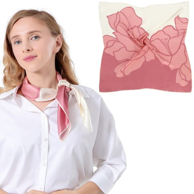 Zijde sjaal dames 100 procent zijde - roze - luxe uitstraling - perfect voor elke gelegenheid - Homevero