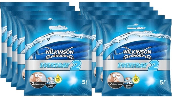 Wilkinson Sword Scheermesjes - Essentials 2 For Men - 10 x 5 Stuks - Voordeelverpakking