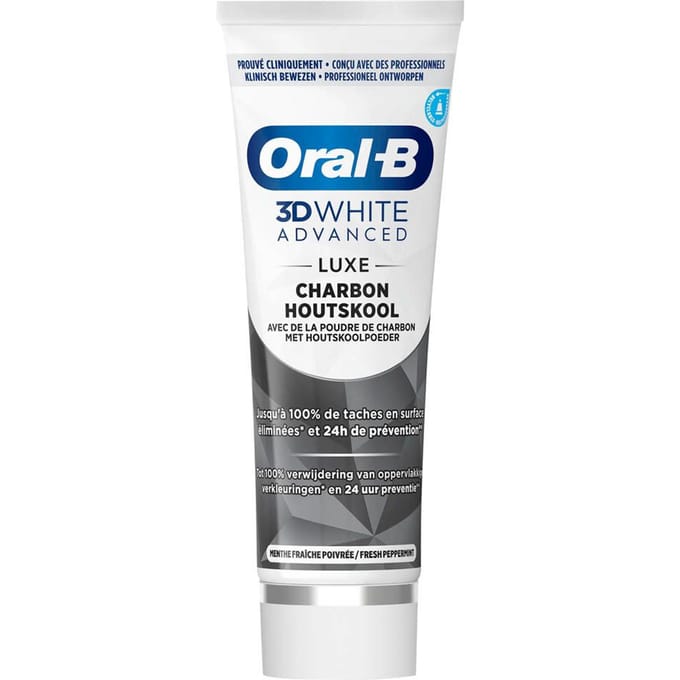 Oral-B 3D White Advanced luxe Tandpasta met houtskool 75ml