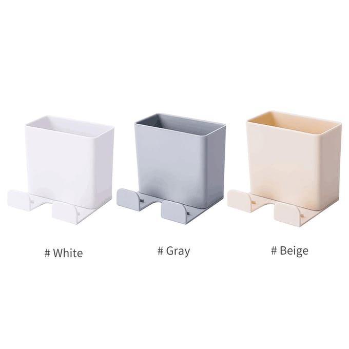Zelfklevende wandhouder organizer opbergdoos afstandsbediening houder opbergdoos beige