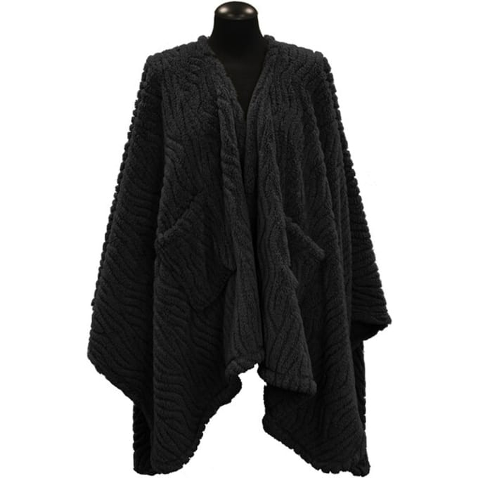 Unique Living omslagplaid clio 148x160cm black