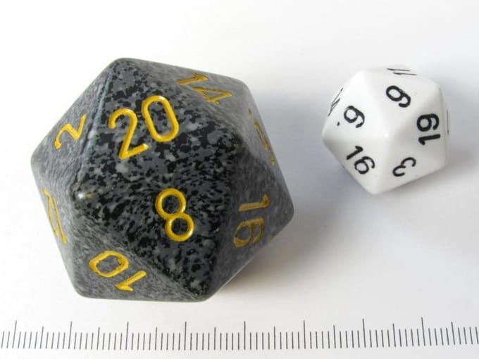 Dobbelsteen D20 Urban Camo Speckled 34mm - Accessoires