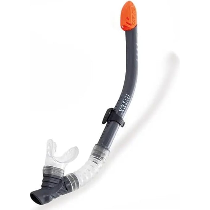 Intex Easy Flow Snorkel 55928, Comfortabel Mondstuk, Spatbescherming Bovenkant, Voor Snorkelen Zonder Waterinloop, Ergonomisch Ontwerp, Zwart