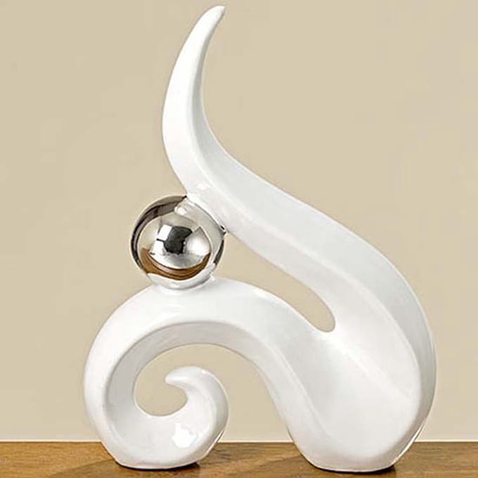 beeld object abstract zilverbal