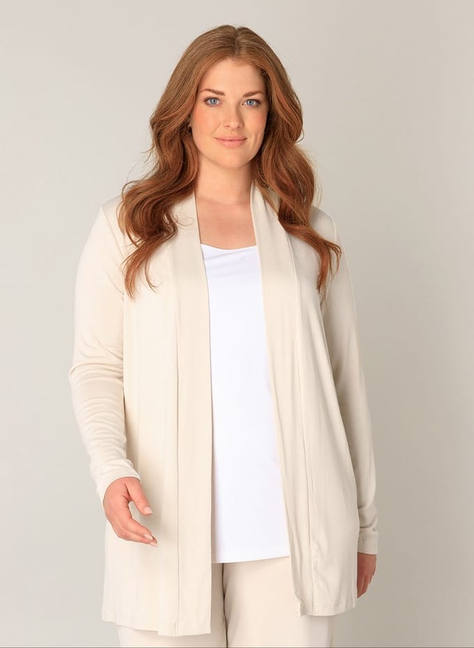 BASE LEVEL CURVY Ayla Vest - Light Beige - maat 0(46)