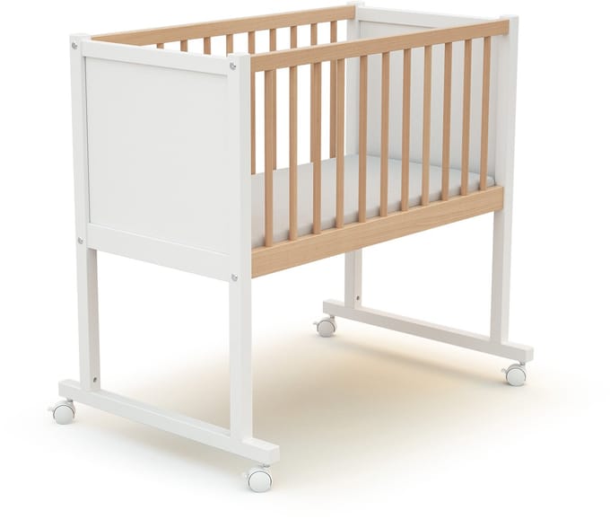 AT4 - Wieg comfort - 40 x 80 cm - babybed - Wit, Beuken