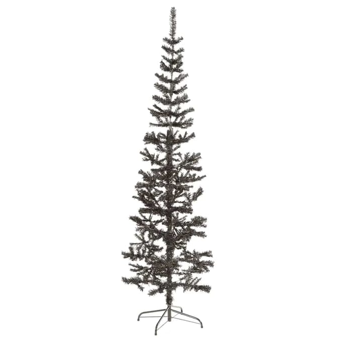 vidaXL - Kerstboom - smal - 210 - cm - zwart