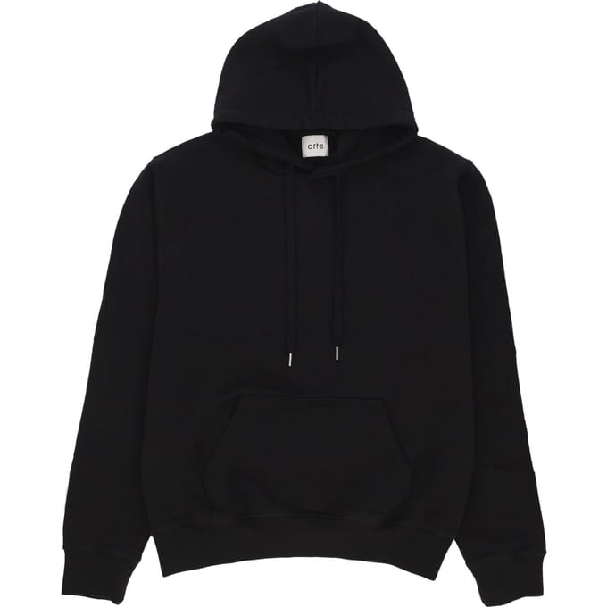 Lichtgewicht herensweatshirt met capuchon Hank Back Rings Hoodie zwart
