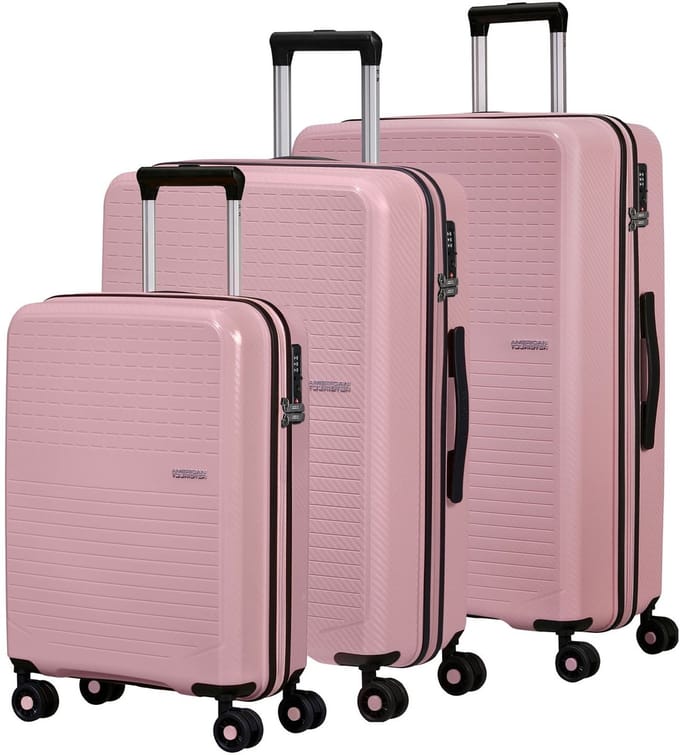 American Tourister trolley Summer Hit 3 PC Set A Blossom Pink roze 76cm