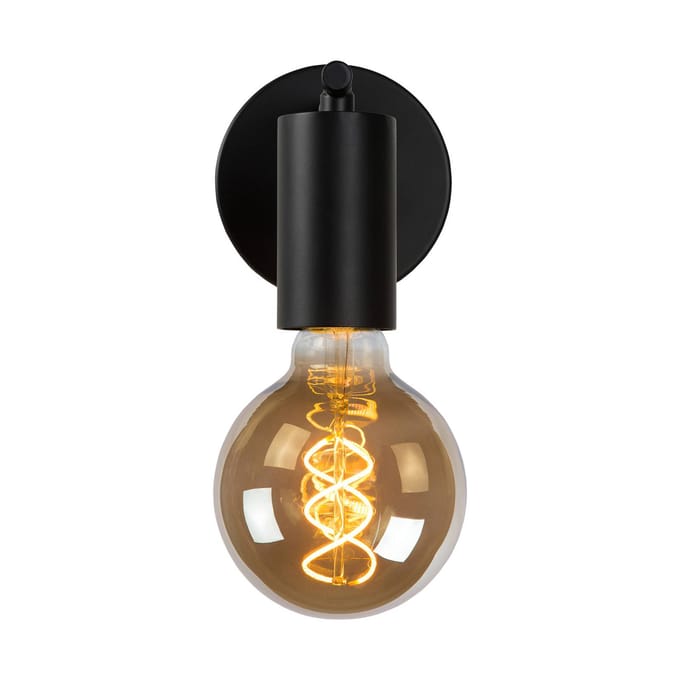Lucide LEANNE - Wandlamp - 1xE27 - Zwart