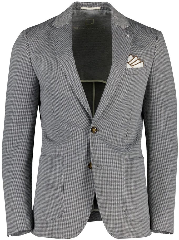 colbert Born With Appetite grijs geprint slim fit