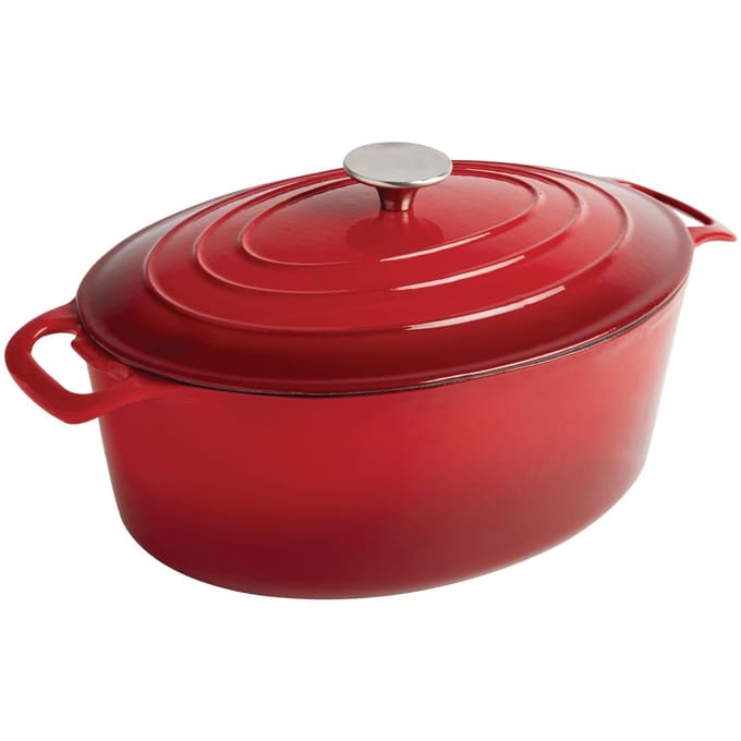 Ovale Braadpan - 5 Liter - Rood - Vogue GH313 - Horeca & Professioneel