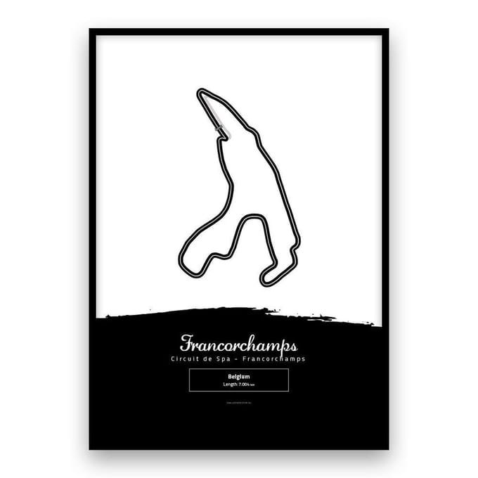 Circuitposter - Grand Prix - Francorchamps - Formule 1
