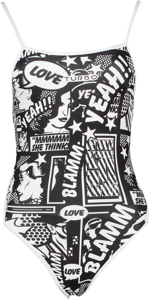 Turbo Yeah Comic 894682 Zwemkleding Zwart,Grijs 3XL Vrouw