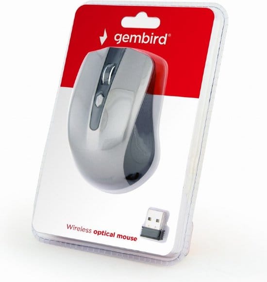 Gembird Wireless optical mouse 4B-04 - Muis - Optisch - 4 knoppen - Grijs