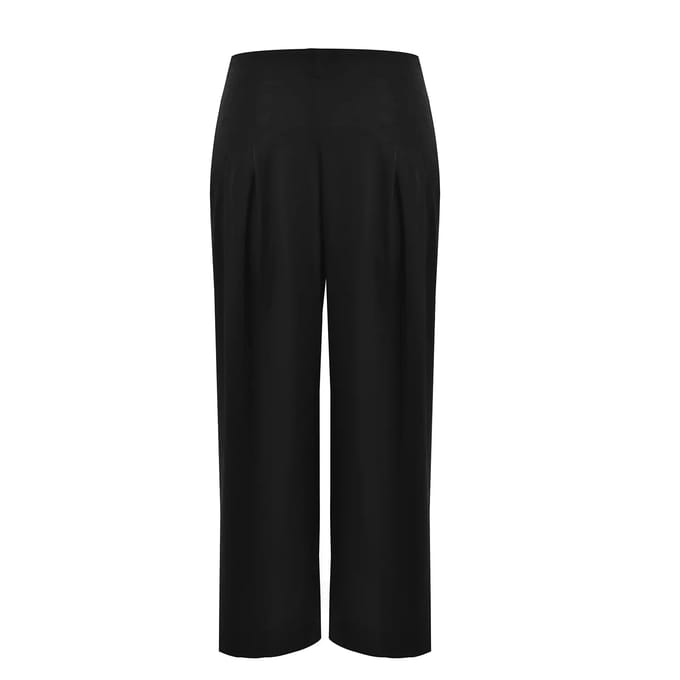 Satijnen hoge taille brede broek voor dames Mat Fashion