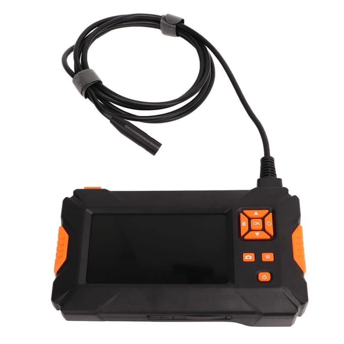 Caméra Endoscope Écran LCD 4,3 pouces Câble 5m Rotation 360 degrés Objectif 3,9mm Boroscope pour Maintenance black