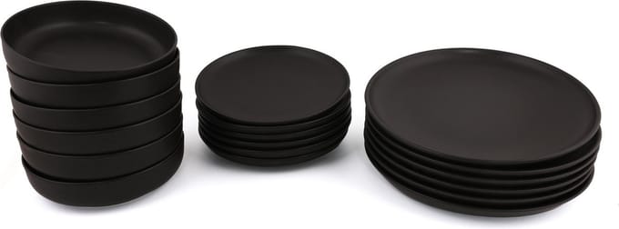 Hermia Concept Pcrt18Ys153 - Serviesset - 18-delig - Mat zwart