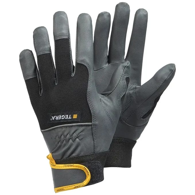 Beschermhandschoenen van synthetisch leer met klittenbandsluiting TEGERA Pro Microthan