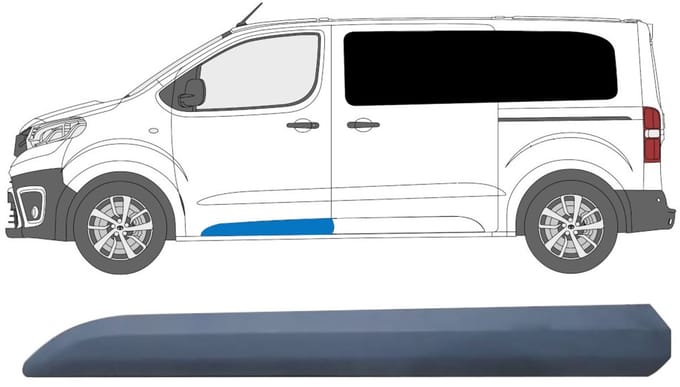 Voordeur sierlijst voor Toyota Proace Verso 2016- / Links