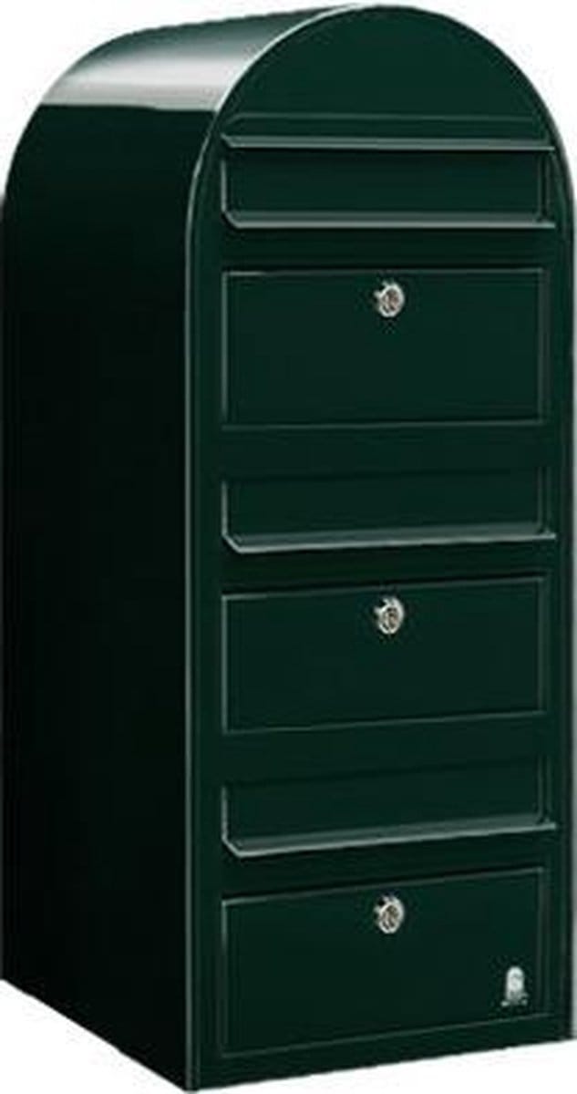 Brievenbus Bobi Trio Zwart Groen