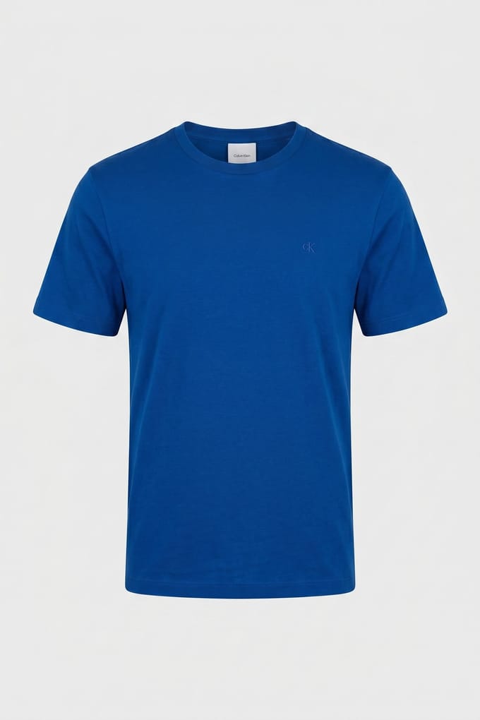 Calvin Klein Ss Supima Tee Chase Blue Taglia: XL | Magliette basic Outlet | Uomo | Blu
