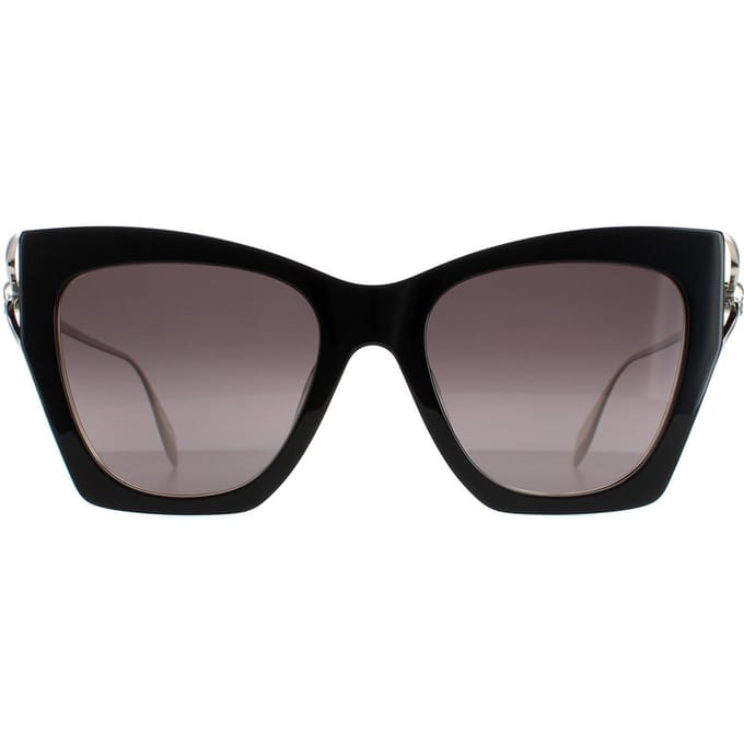 Alexander McQueen Cat Eye Dames Zwart Silver Grijs Gradient AM0375S