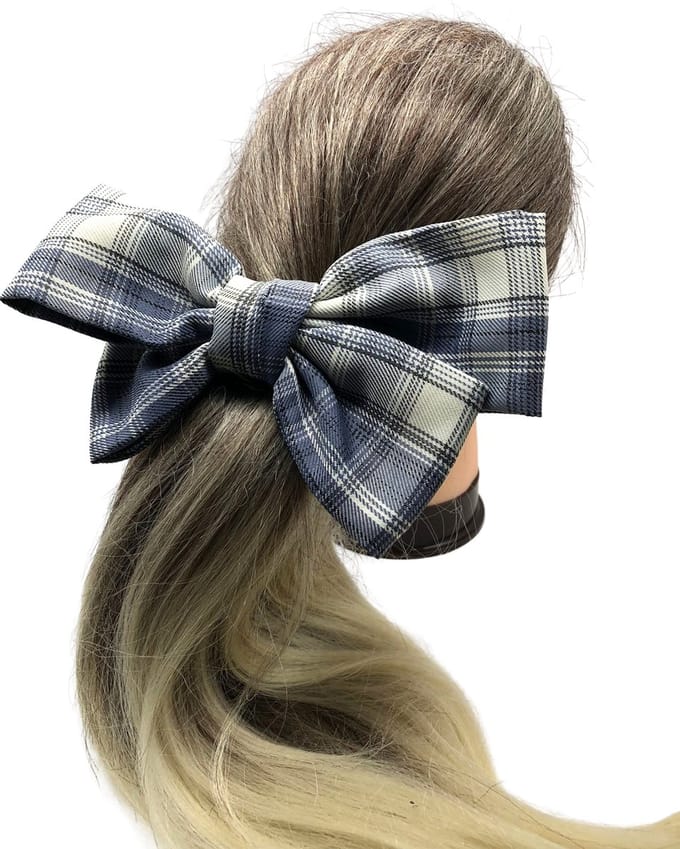 Haarstrik, Haarband, Hair Bow, Haarstrikje, Elegant, Esthetisch, Charmant, Feestelijk, Grijs/Beige