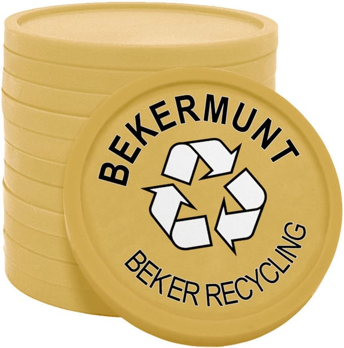 CombiCraft bekermunt gerecycled plastic 29 mm - pastelgeel