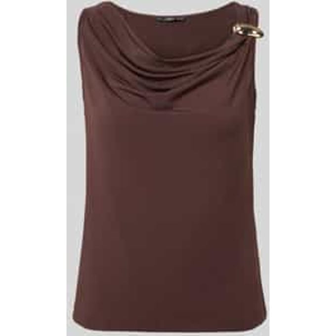 Top met asymmetrische cascadehals