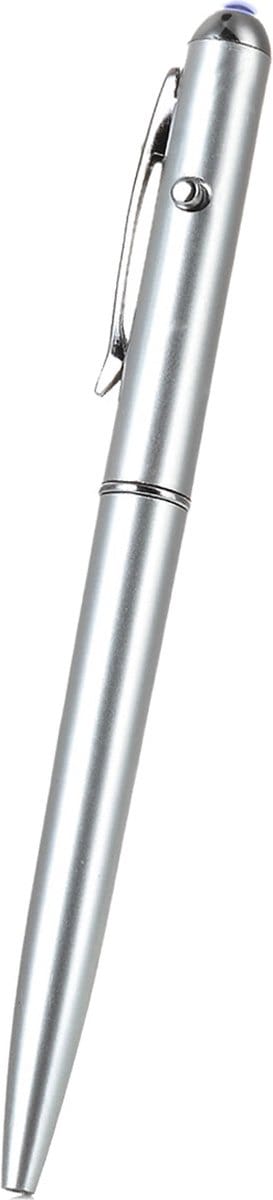 Geheimschirft Pen Onzichtbare Inkt Pen Met UV Lampje - ZIlver