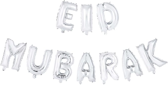 Eid Mubarak - Folie ballonnen Zilver