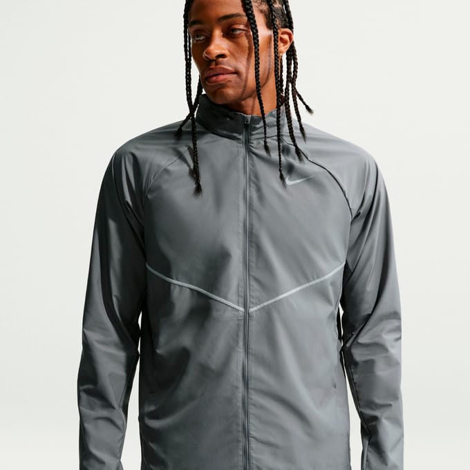 Nike Repel hardloopjack met uv-bescherming voor heren Miler - Grijs- Heren, Grijs M