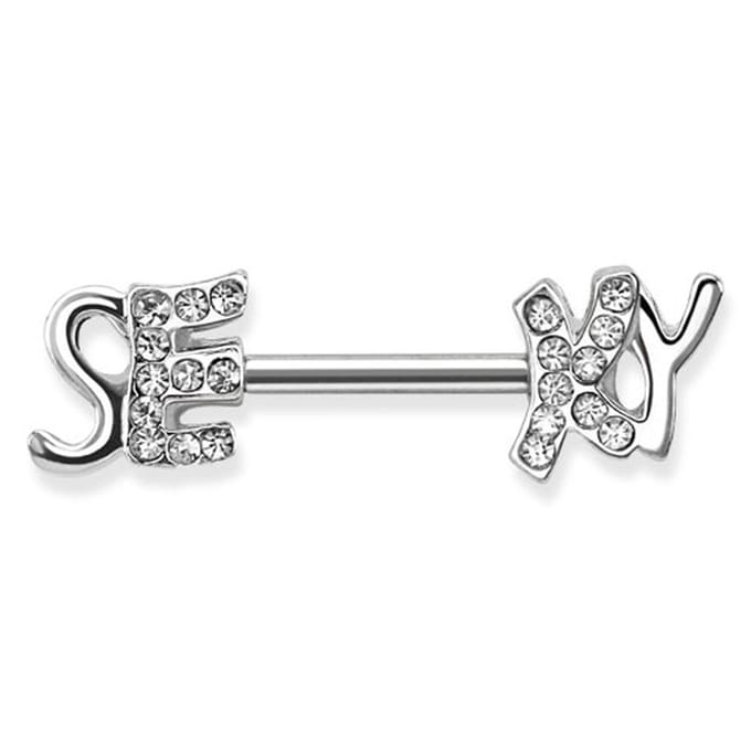 Tepelpiercing sexy 1.6x12 - wit - LMPiercings