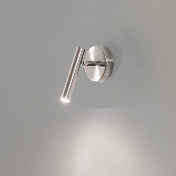 SIGMA Wandlamp Sopel, zilver, 1-lamp, staal, G9, hoogte 15 cm