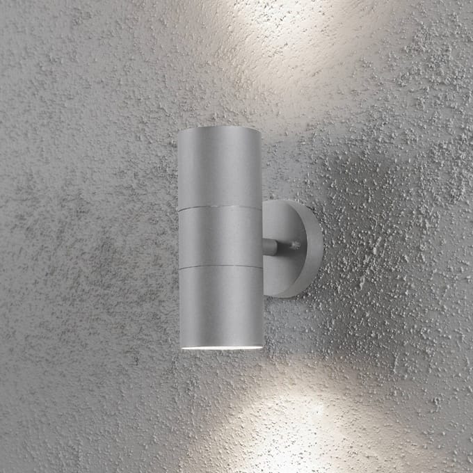 Konstsmide Buitenwandlamp New Modena 2-lamps grijs