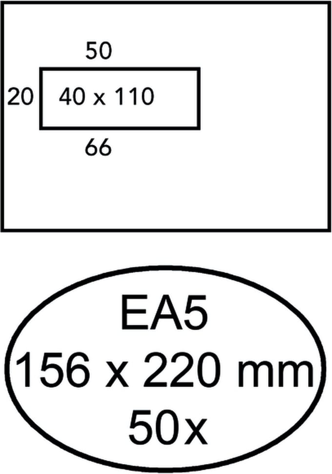 Envelop hermes venster ea5 vl zk 80gr 50st | 10 stuks