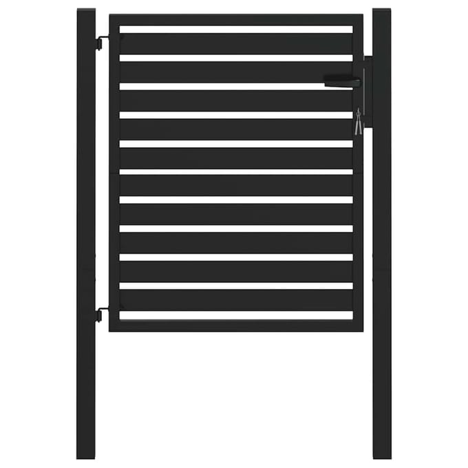 vidaXL - Tuinhek - afsluitbaar - 100x100 - cm - aluminium - zwart