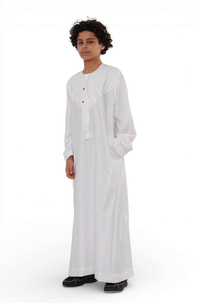 Kinderen jongens Eid witte Marokkaanse Jubba gewaad Djellaba Ramadan Eid Thobe - K-HM11