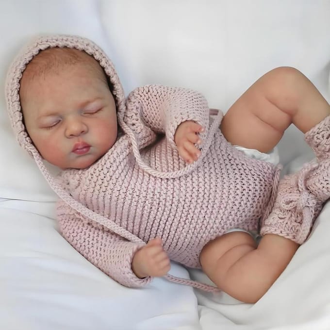 Babypop - Slapend Meisje - Rollenspel - Volledig Beweegbaar - 30 cm - Roze