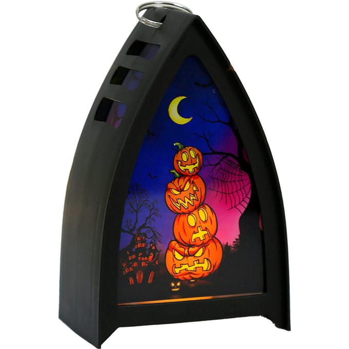 Lanterne LED d'Halloween Sorcière LED Guirlandes Lumineuses Lampe à Piles Éclairage Suspendu d'Halloween pour Type 1 black