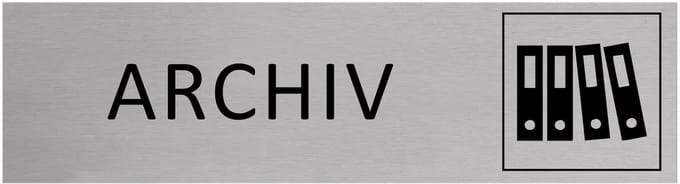 CombiCraft Aluminium Deurbordje "Archiv " 165x45mm met tape